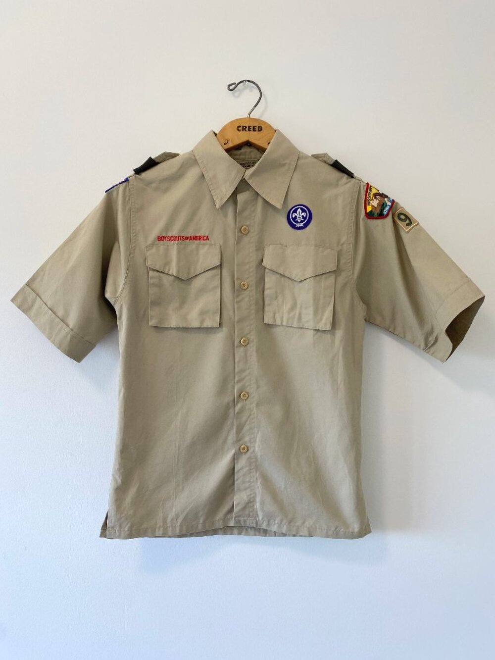 Vintage Boy Scouts Button Down Shirt / Y2K / Size Extra Small (Youth Large)
